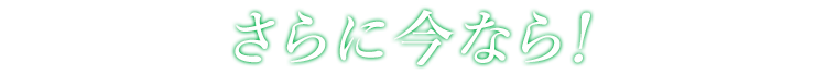 さらに今なら